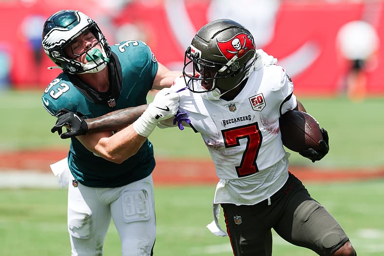 Tampa Bay Buccaneers running back Bucky Irving