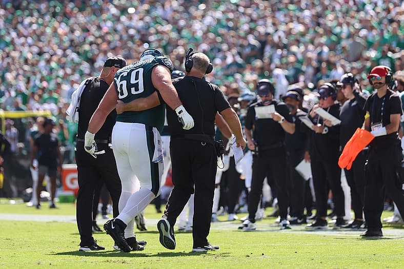 Philadelphia Eagles left guard Landon Dickerson