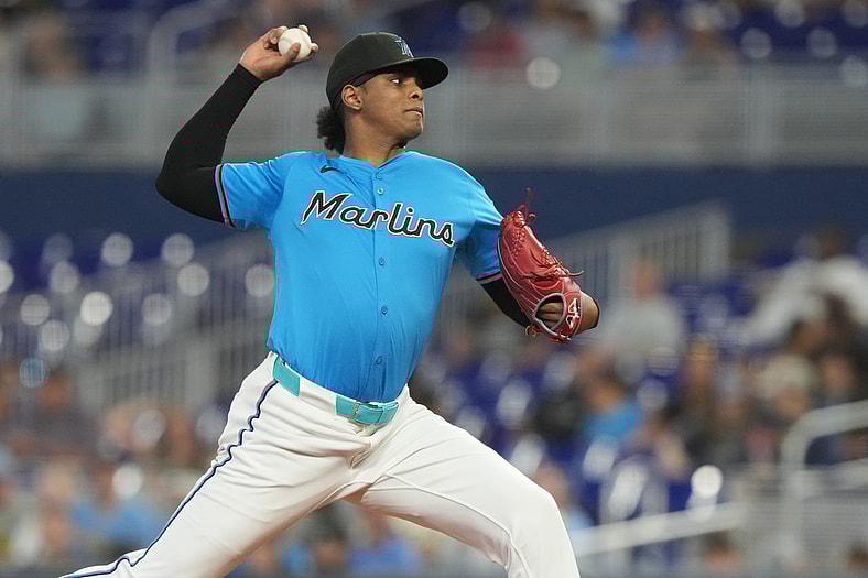 Miami Marlins pitcher Edward Cabrera