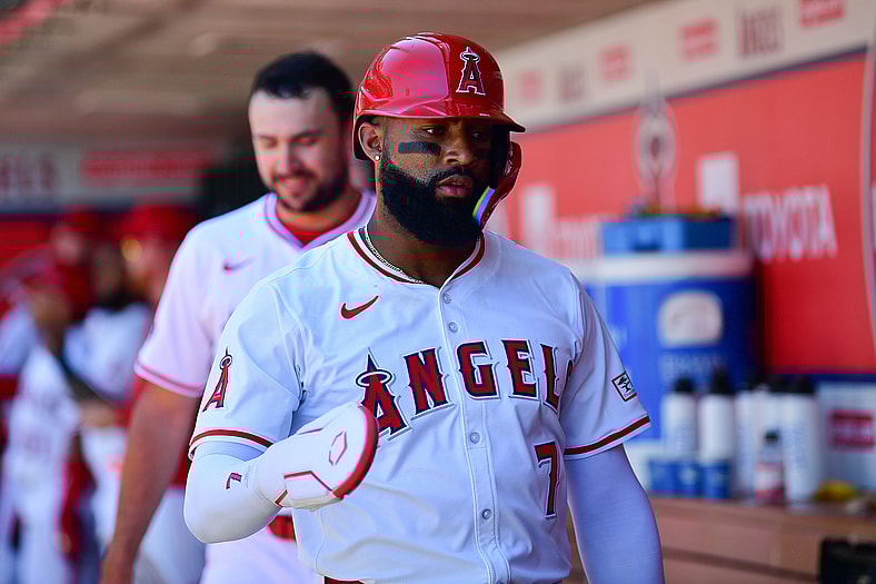 Los Angeles Angels outfielder Jo Adell