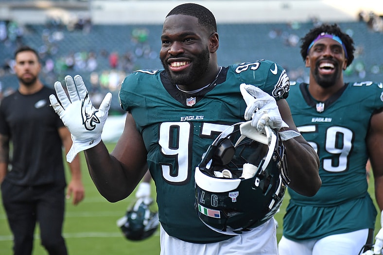 Philadelphia Eagles defensive end Moro Ojomo