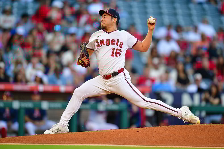 Los Angeles Angels pitcher Yusei Kikuchi