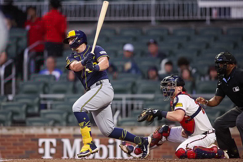 Milwaukee Brewers first baseman Andrew Vaughn