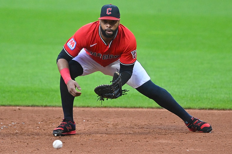 Cleveland Guardians first baseman Carlos Santana