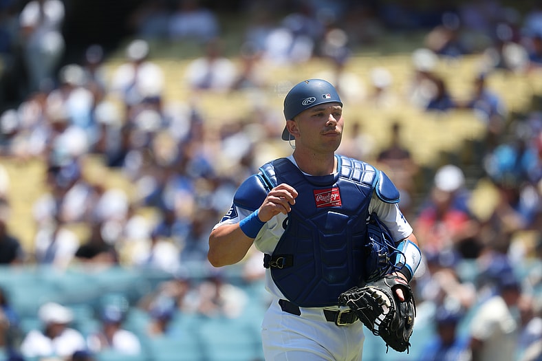 Los Angeles Dodgers catcher Dalton Rushing