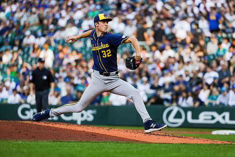 Milwaukee Brewers pitcher Jacob Misiorowski