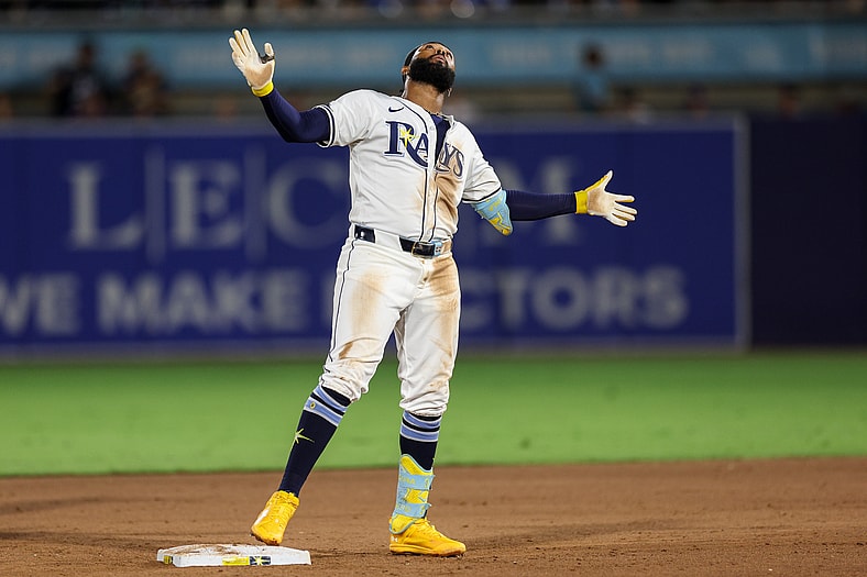 Tampa Bay Rays third baseman Junior Caminero