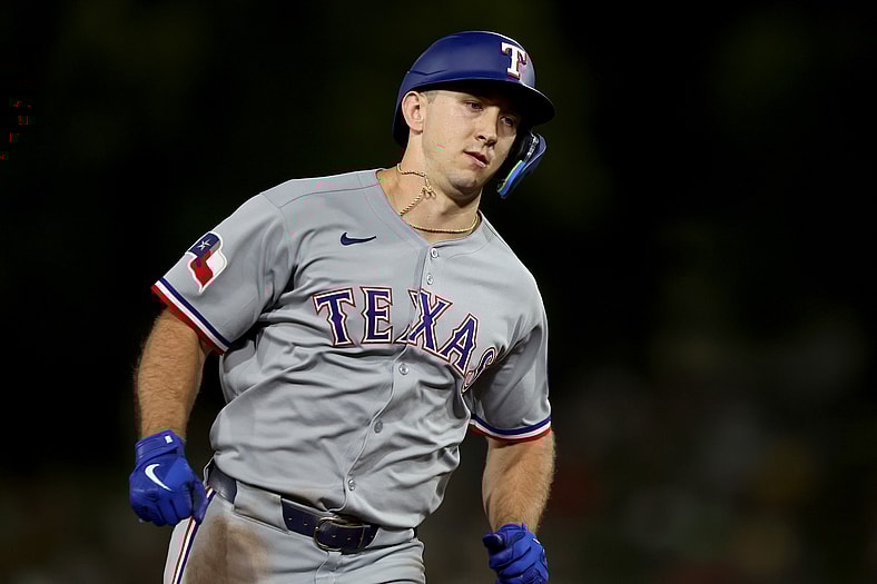 Texas Rangers left fielder Wyatt Langford