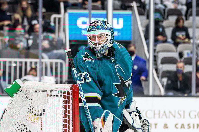 Adin Hill Vegas Golden Knights San Jose Sharks trade (Photo- San Jose Sharks via Twitter)