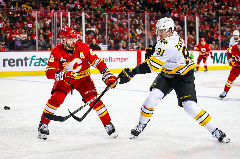NHL: Boston Bruins at Calgary Flames