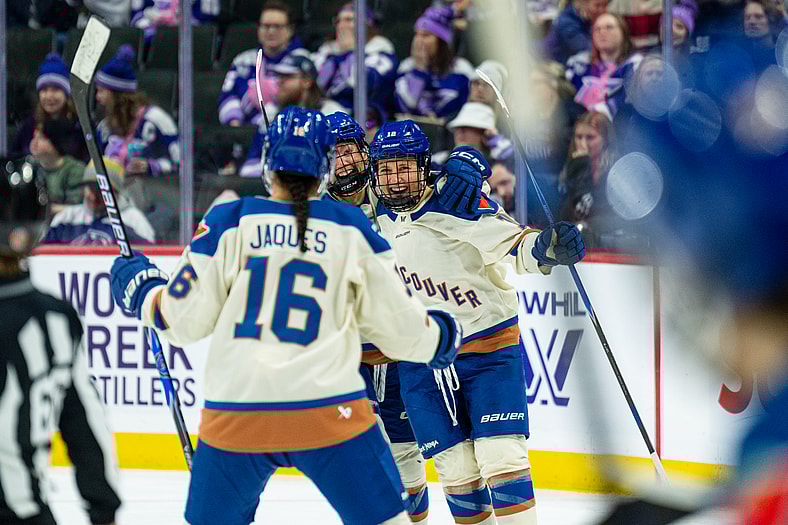 Vancouver Goldeneyes defender Sophie Jacques overtook Megan Keller for the League lead in goals among PWHL defenders.