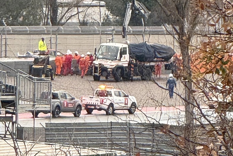 F1 Fromula 1 Isaac Hadjar Red Bull crash testing barcelona