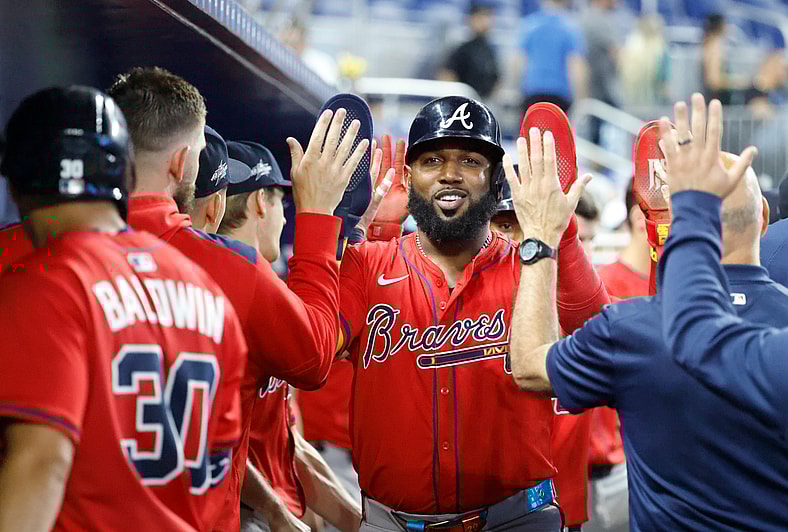Atlanta Braves designated hitter Marcell Ozuna