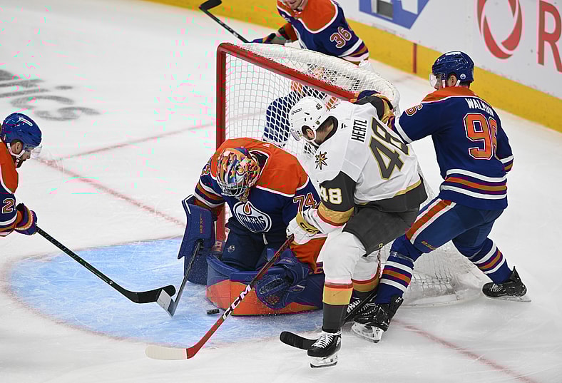 NHL: Stanley Cup Playoffs-Vegas Golden Knights at Edmonton Oilers