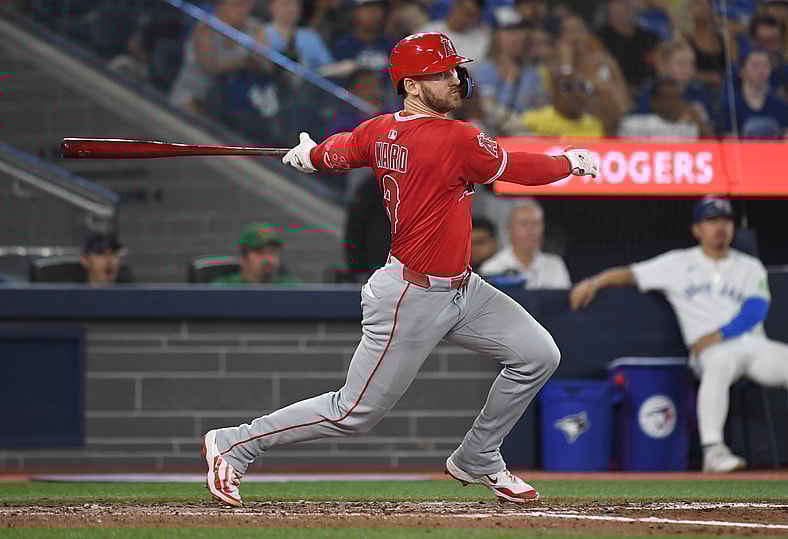 Los Angeles Angels left fielder Taylor Ward