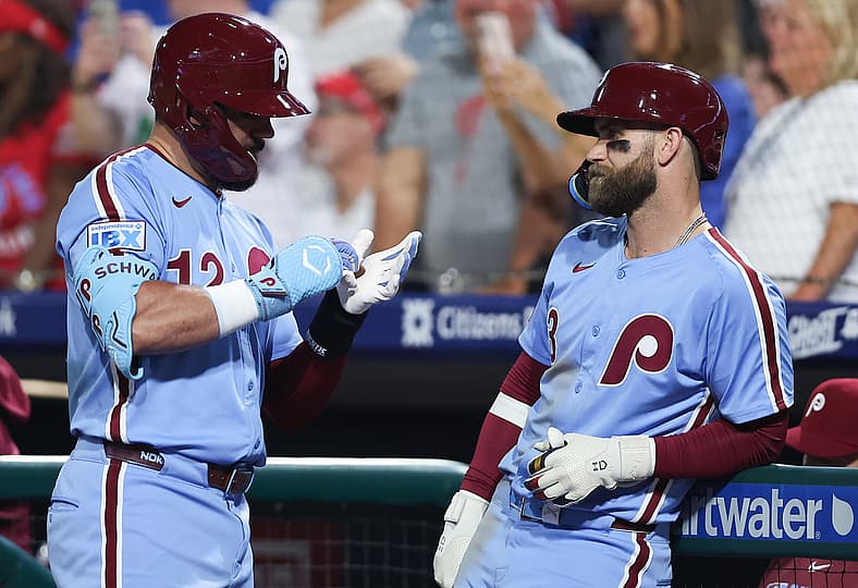 Kyle Schwarber and Bryce Harper