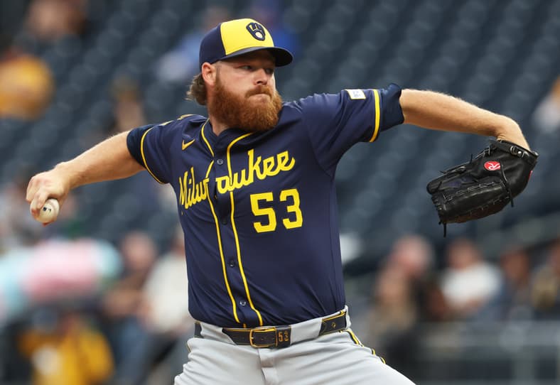 Milwaukee Brewers pitcher Brandon Woodruff