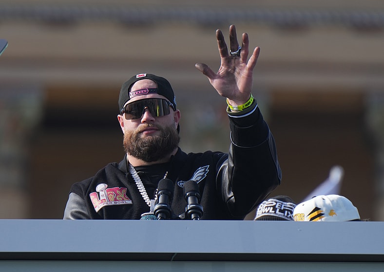 NFL: Super Bowl LIX Philadelphia Eagles Championship Parade, Lane Johnson