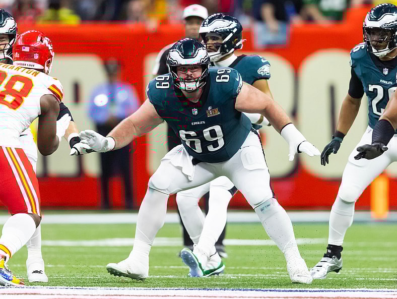 Philadelphia Eagles left guard Landon Dickerson