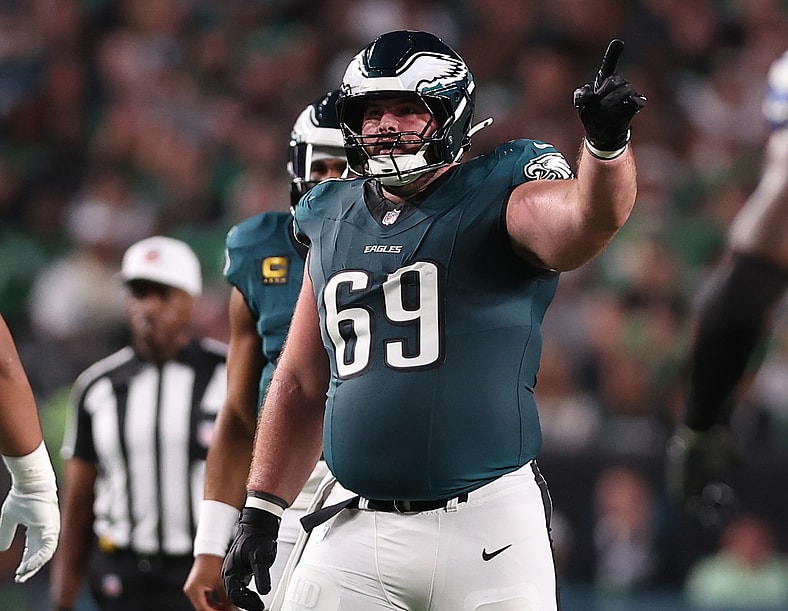 Philadelphia Eagles left guard Landon Dickerson