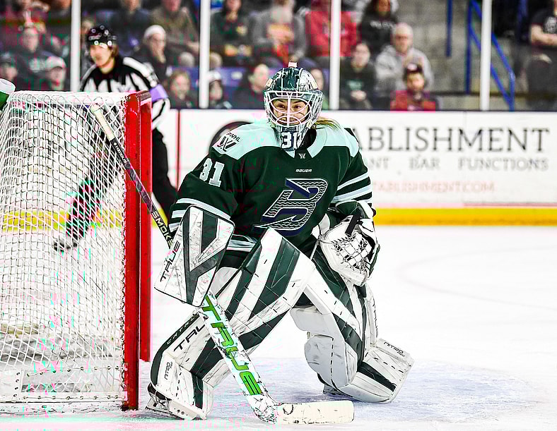 Boston Fleet goalie Aerin Frankel during a shutout against the Seattle Torrent.