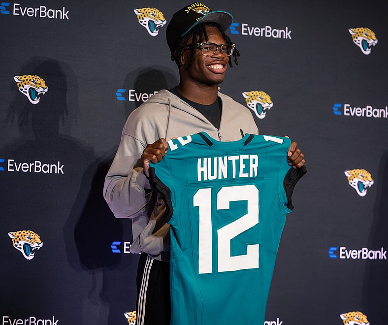 NFL: Jacksonville Jaguars-Travis Hunter Press Conference