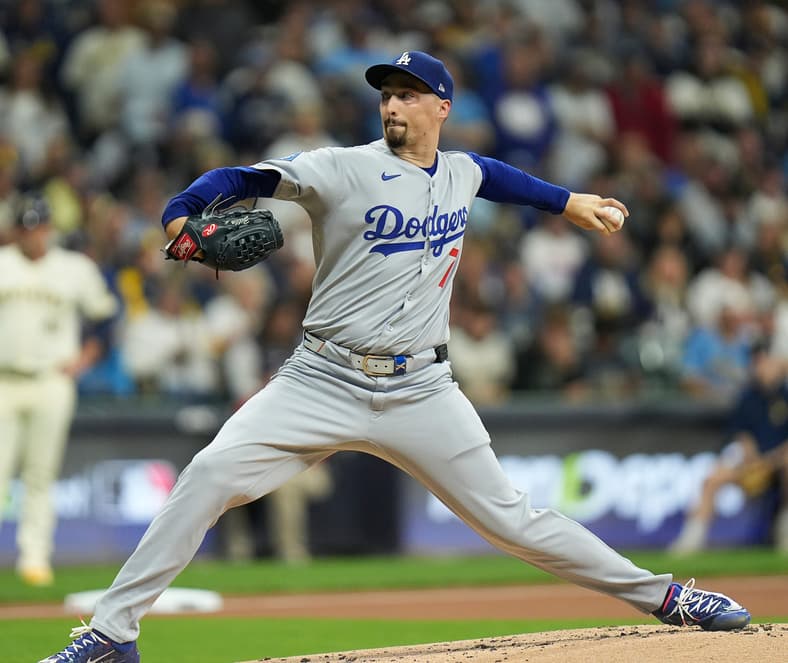 Los Angeles Dodgers pitcher Blake Snell