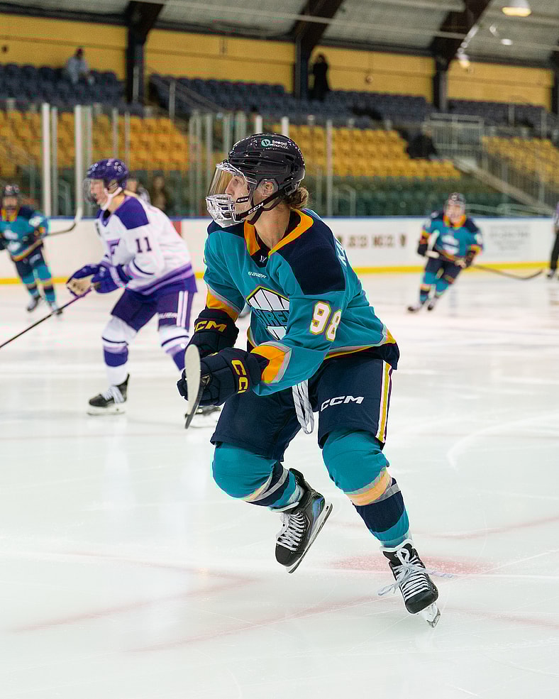 New York Sirens No. 1 overall pick Kristyna Kaltounkova skates during PWHL preseason game against Minnesota Frost.