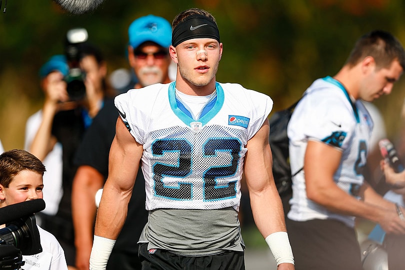 Christian McCaffrey Carolina Panthers training camp