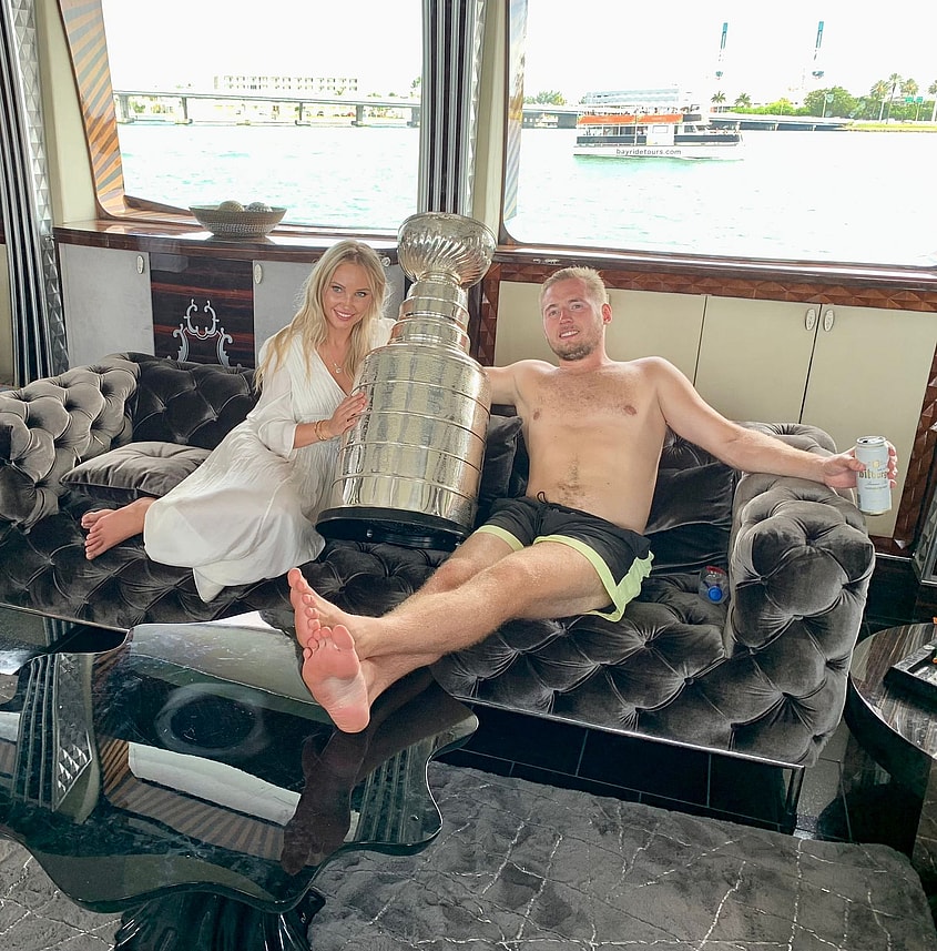 Vegas Golden Knights' Ivan Barbashev takes Stanley Cup on yacht ride photo 1