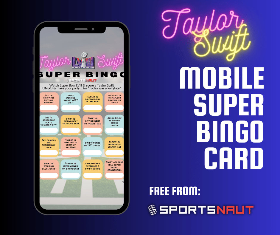 Taylor Swift Super Bingo from Sportsnaut mobile