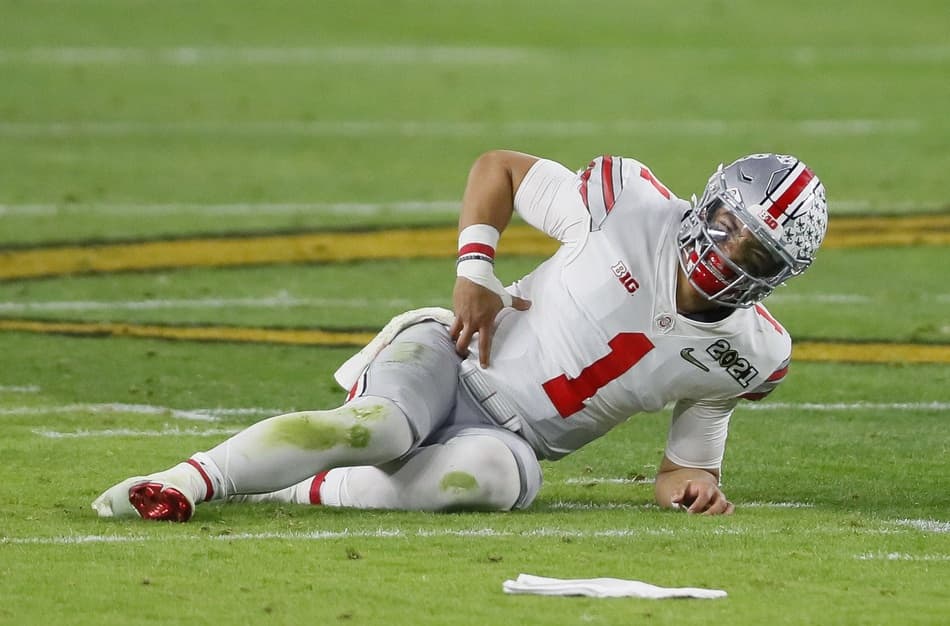 Ohio State QB Justin Fields against Alabama