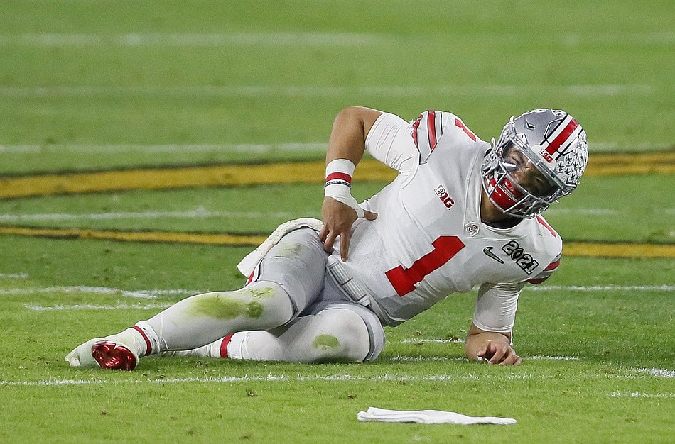 Ohio State QB Justin Fields against Alabama