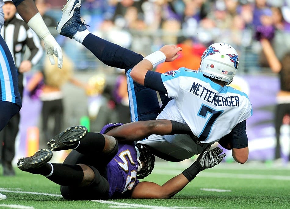 USA Today Images — Ravens linebacker Elvis Dumervil (58)