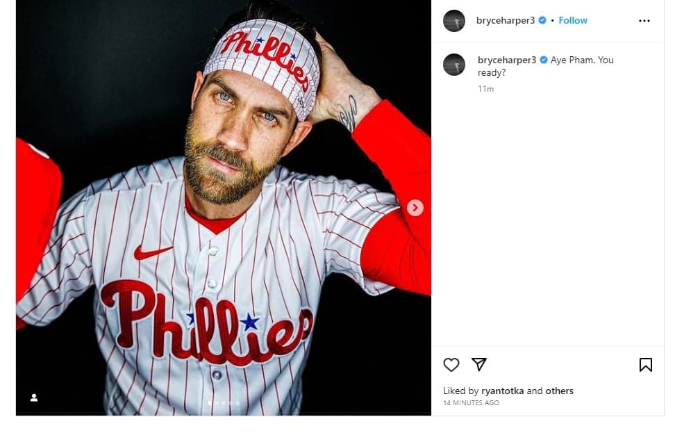 Bryce Harper instagram post